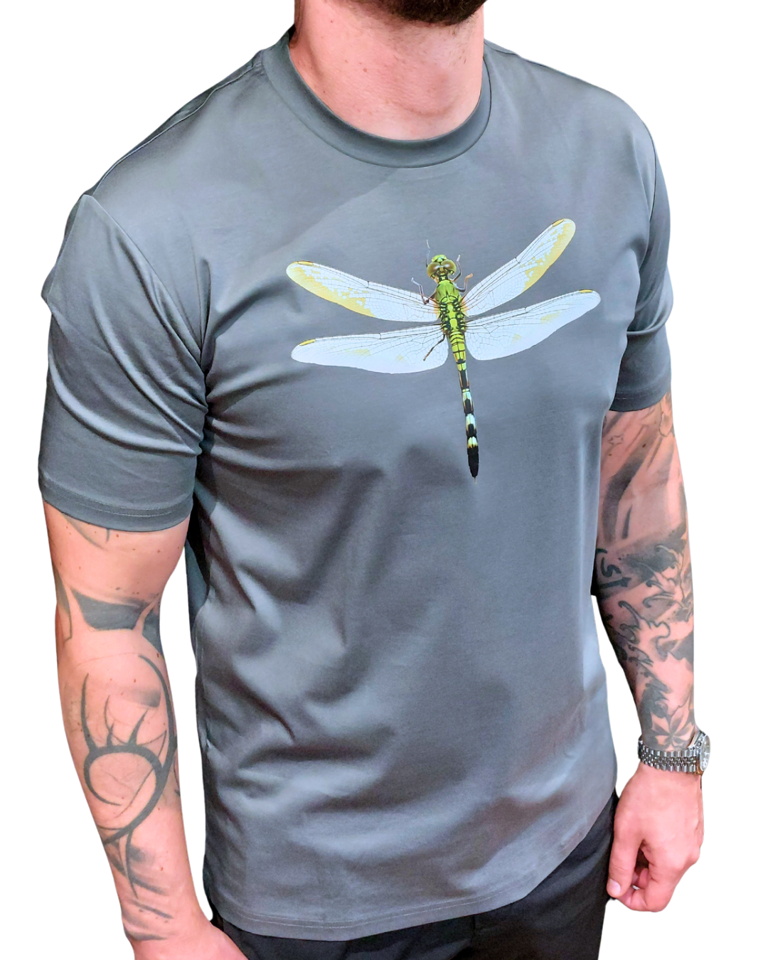 Mosquito Mercerized Dragonfly T-Shirt - Grey